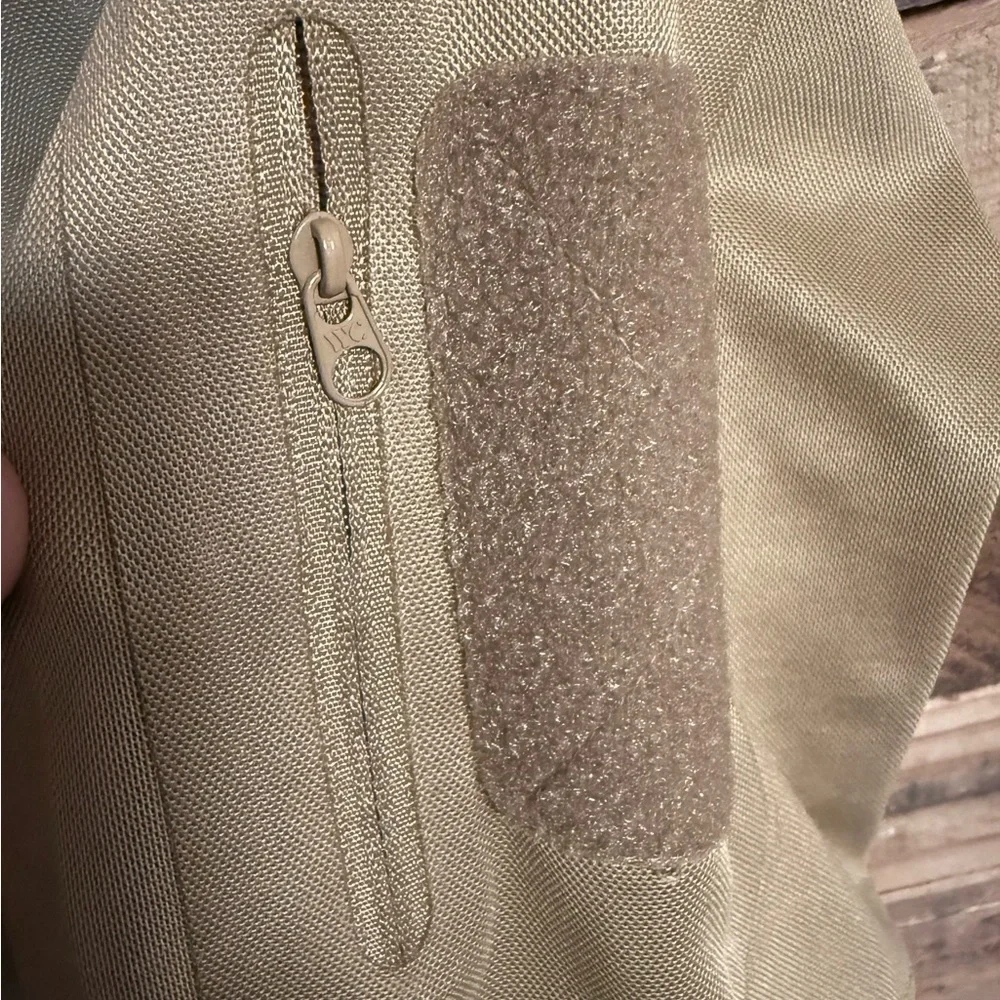 Men's Tan Short Sleeve Work Tee - Picture 3 of 4